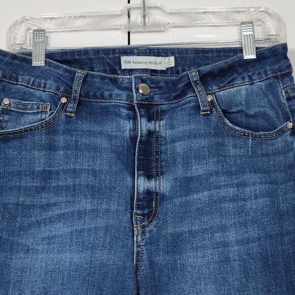Rebecca Minkoff Straight Leg Medium Blue Wash Jean Women's Size 10 - Picture 4 of 8